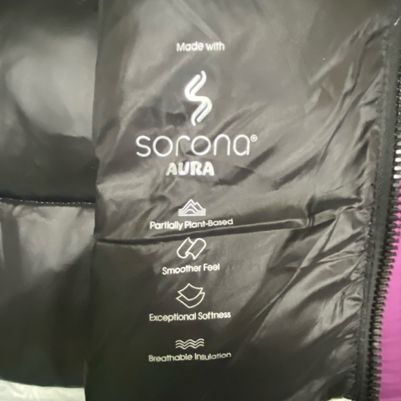 Calvin Klein Sorona Aura Black And White Puffer Coat - Picture 8 of 11